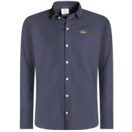 Aeronautica Militare stretch piqué skjorte til mænd