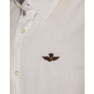 Aeronautica Militare hør skjorte. Italy. Hvid.