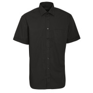 Bosweel herre skjorte classic fit kortærmet sort