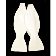 Butterfly selvbinder til mænd i silke, hvid