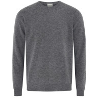 Clipper herre cashmere striktrøje med o-hals