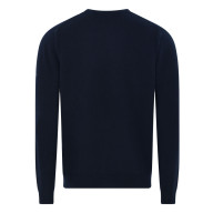 Clipper herre cashmere striktrøje med o-hals