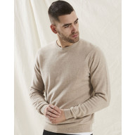 Clipper herre cashmere striktrøje med o-hals