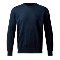 Clipper herre striktrøje med o-hals