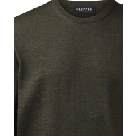 Clipper herre striktrøje med o-hals