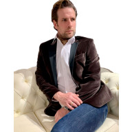 Velour jakke til mænd slim fit