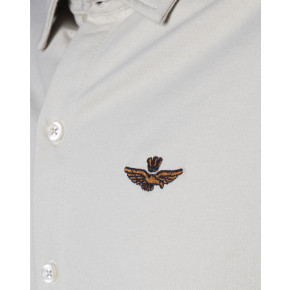 Aeronautica Militare stretch piqué skjorte til mænd