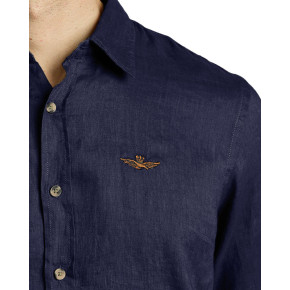 Aeronautica Militare hør skjorte. Italy. Hvid.