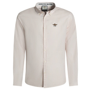 Aeronautica Militare oxford skjorte. Italy. Lyserød strib.