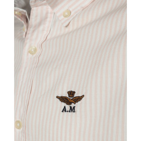 Aeronautica Militare oxford skjorte. Italy. Lyserød strib.