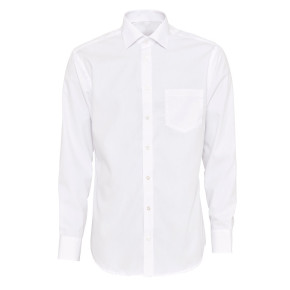 Bosweel skjorte classic fit poplin 100% bomuld hvid