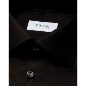 Eton skjorte. Slim fit. Sort.