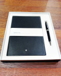 Montblanc Meisterstück Classique pen og notesblok.